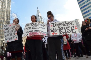 Victims’ families flock to One Billion Rising V-Day dance party in Love Park