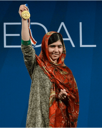 Malala accepts 2014 Liberty Medal