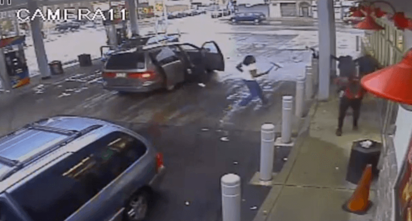 Family beats homeless man at gas station