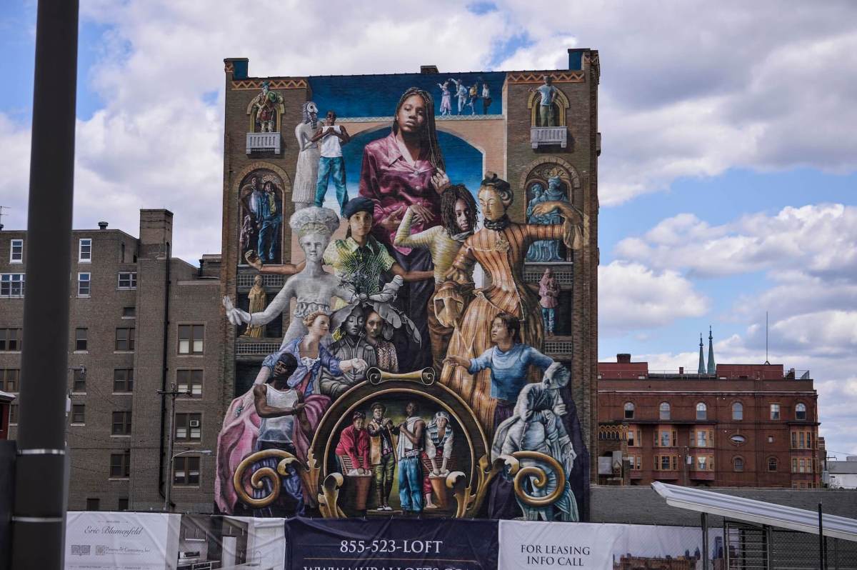 A mural with the ‘power of wow’ stands out