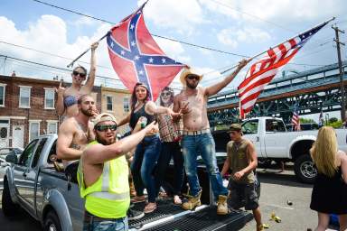 Confederate flags fly in Camden for music fest