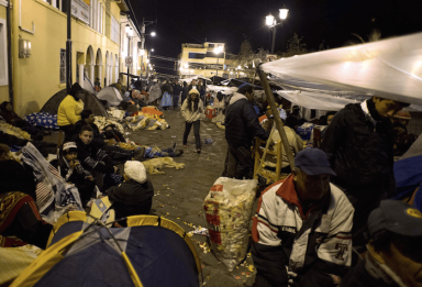 Papal tent city?