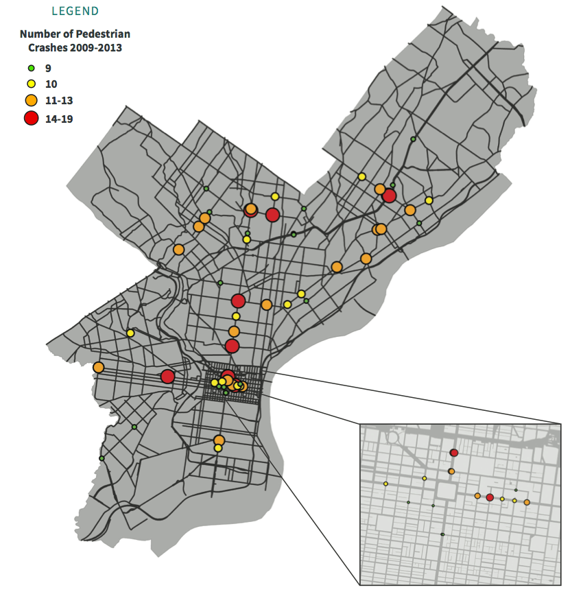 Report: The top 10 most dangerous Philly intersections for pedestrians