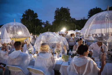 PHOTOS: Diner en Blanc partied on despite the rain