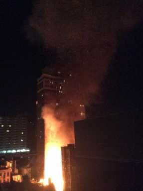 Three-alarm blaze damages buildings, snarls traffic in Center City
