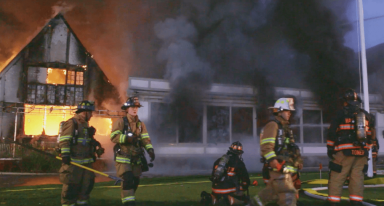VIDEO: Two-alarm blaze destroys century-old country club