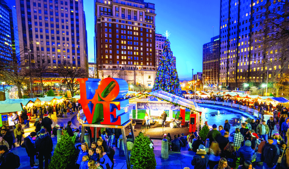 Christmas Village sneak peek this weekend in Love Park