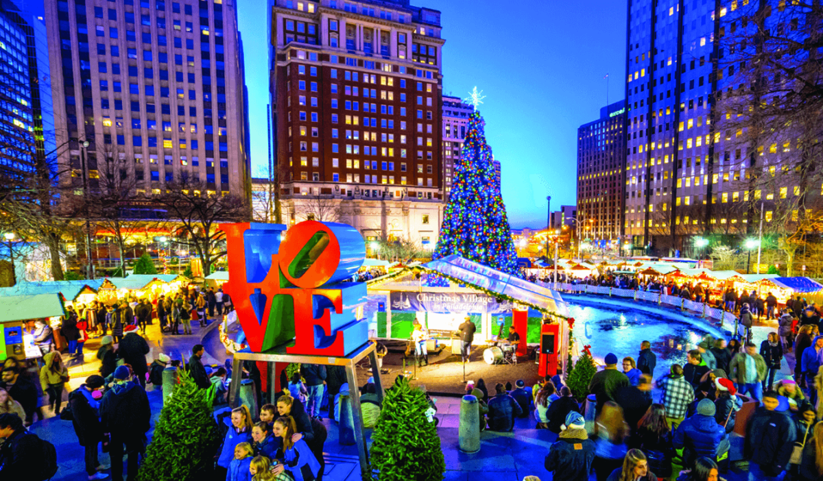 Christmas Village sneak peek this weekend in Love Park