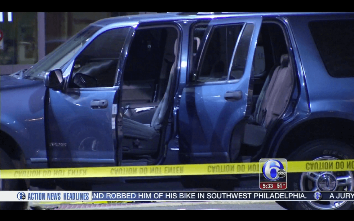 Double shooting leads to car accident in front of Frankford hospital