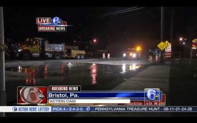 Parts of Route 413 in Bristol closed because of water main break
