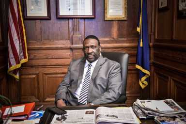 See formerly MIA elections head Anthony Clark out of sweatpants and back at