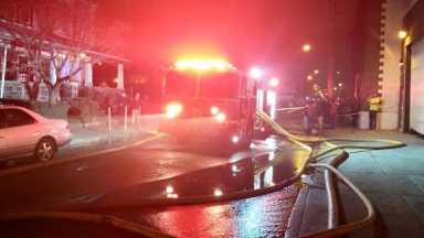 VIDEO: Center City building engulfed in flames, firefighters battle blaze