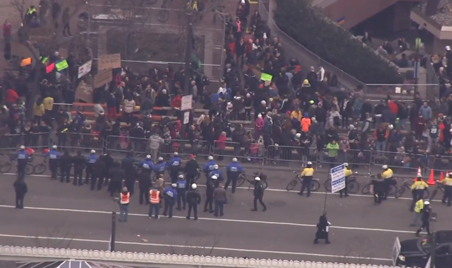 Arrests reported during Black Lives Matter protests at Mummers Parade