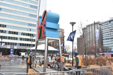 LOVE statue moved to Dilworth Park