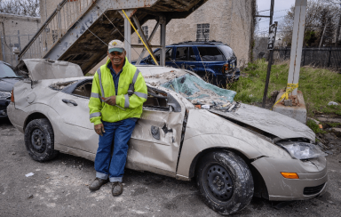 Man survives building collapse after high-wind warning