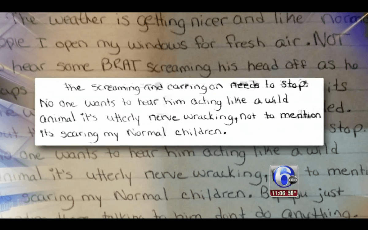 Suburban Philly mom allegedly receives letter complaining about autistic son