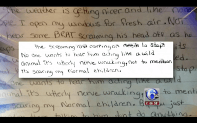 Suburban Philly mom allegedly receives letter complaining about autistic son
