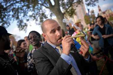 Photos: Philly potheads pass it around the Oval at pop up weed party