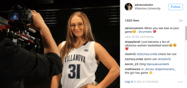 Villanova point guard Adrianna Hahn has beauty, and can ball (hot Instagram