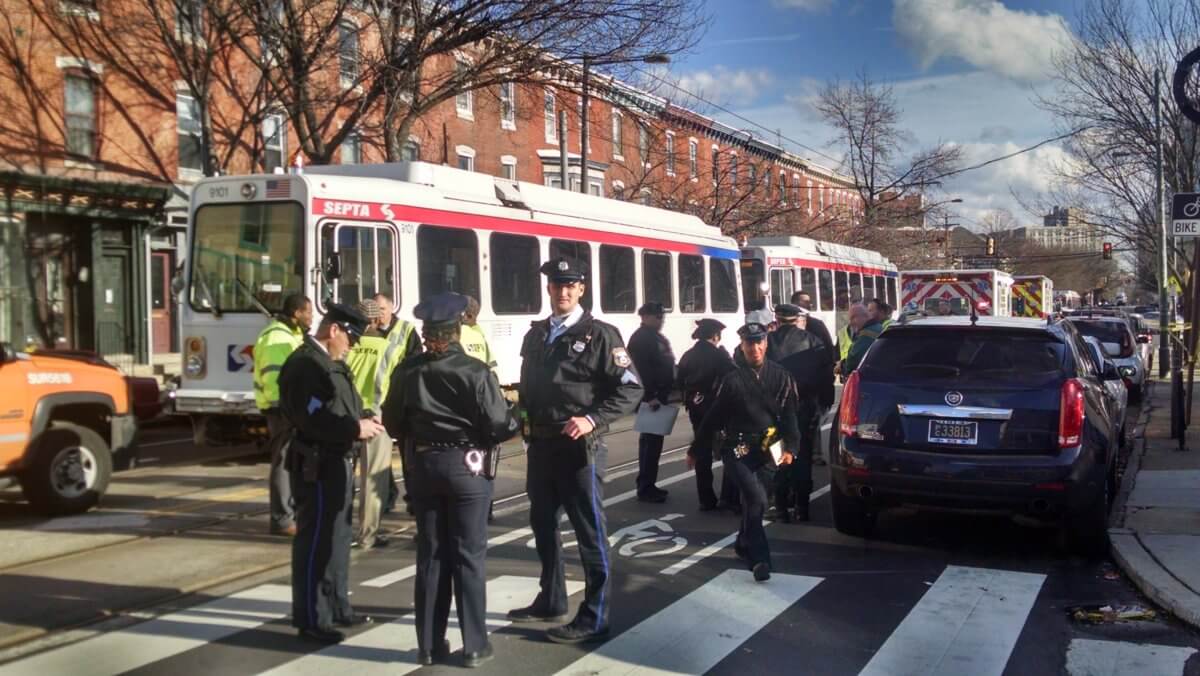 46 injured after two trolleys collide in West Philadelphia