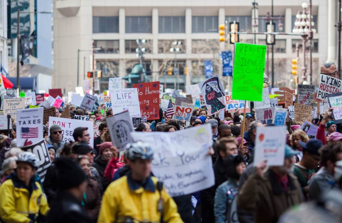 Thousands protest Trump as Philly braces for impact of new policies