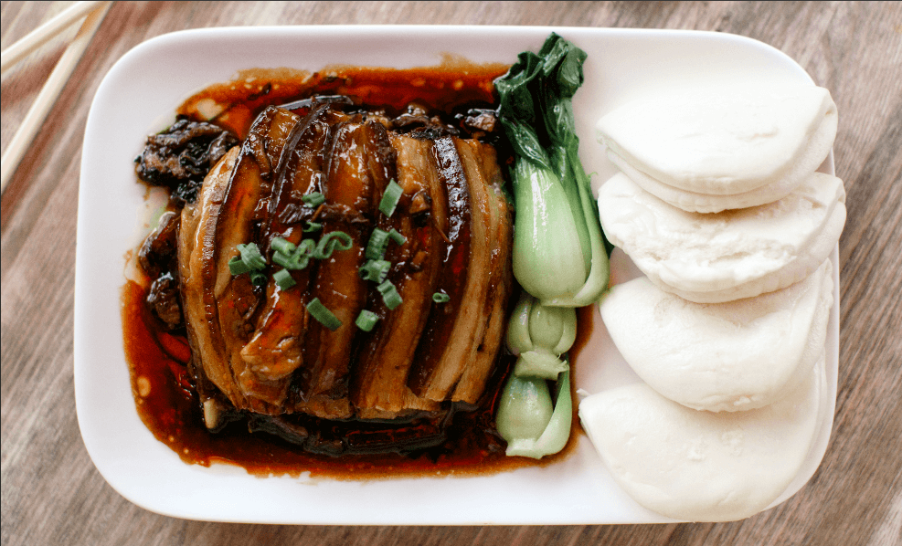 Hot Plate: Pork Belly with mustard greens at Dim Sum House