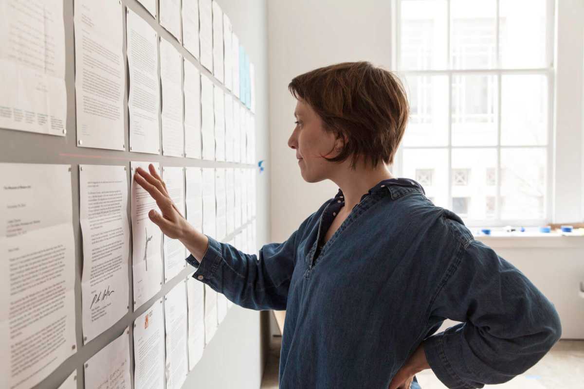Lenka Clayton at The Fabric Workshop and Museum in Philadelphia.  Photo credit: Carlos Avendaño