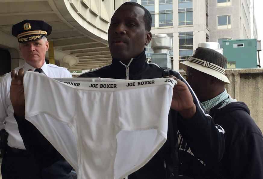 Protestors: Something stinks about illegal underwear searches by the police