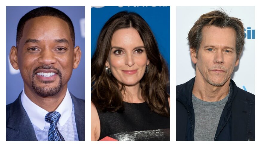 From left: Will Smith, Tina Fey and Kevin Bacon | Getty Images