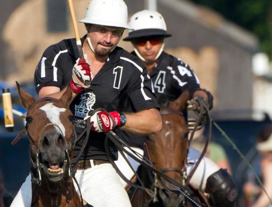 Polo players Brendan Walsh and Juan Vidal at Brandywine Polo. | Vidal Photography