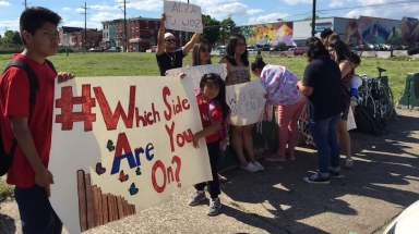 Protesters call for Congreso CEO’s resignation over appearance with Trump