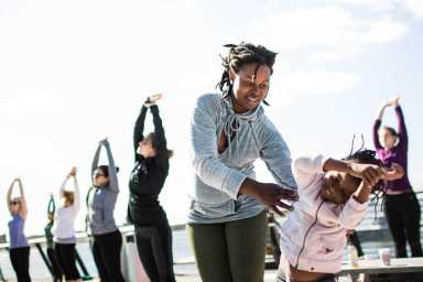 Yoga really is for everyone at Yoga on the Pier