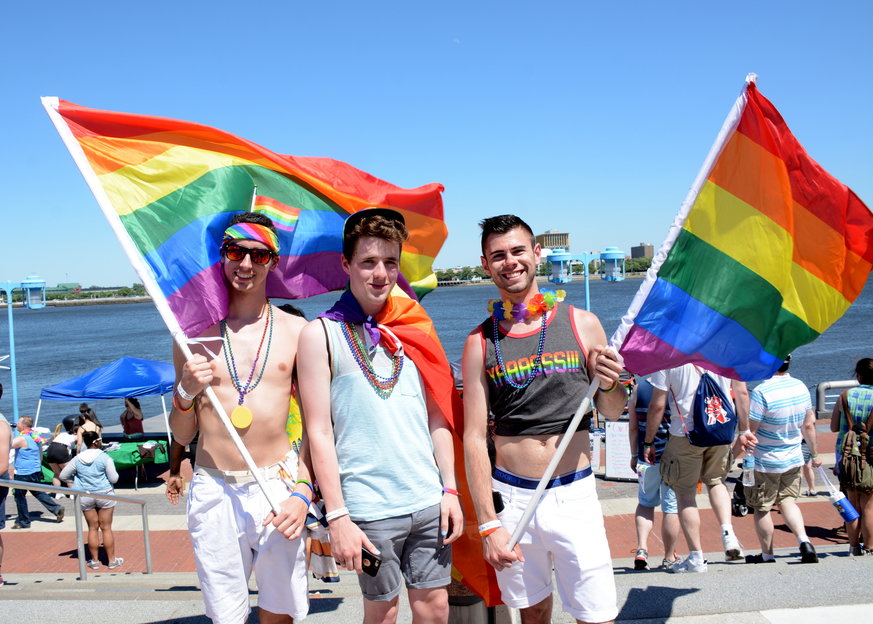 Flying the Pride flag proudly. | Patrick Hagerty from the PrideDay Fest and Parade 2016