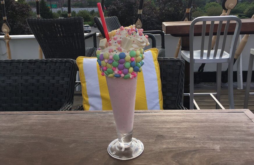 The epic Wild Thang Strawberry Shake at The Deck. | Jennifer Logue