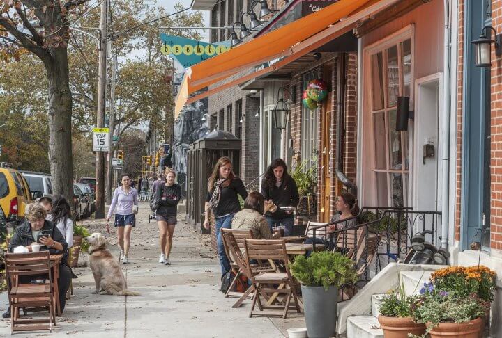 Fairmount in Philadelphia is filled with great restaurants, museums and more. | R. Kennedy for Visit Philadelphia