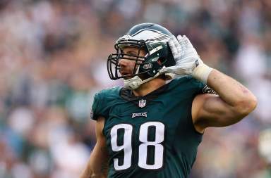 Former Eagle Connor Barwin has traded SEPTA for Tesla