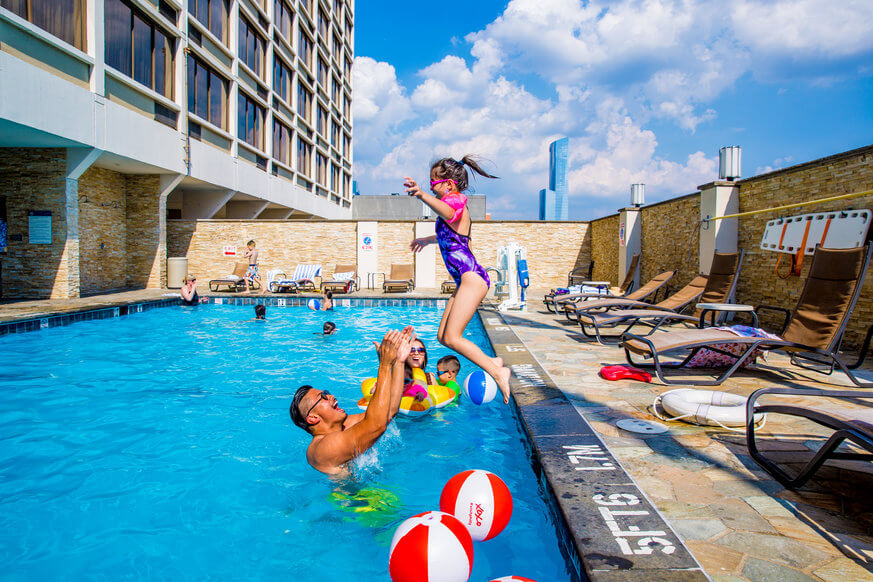 The Sheraton University has a rooftop pool you should definitely consider. | J. Fusco for Visit Philly