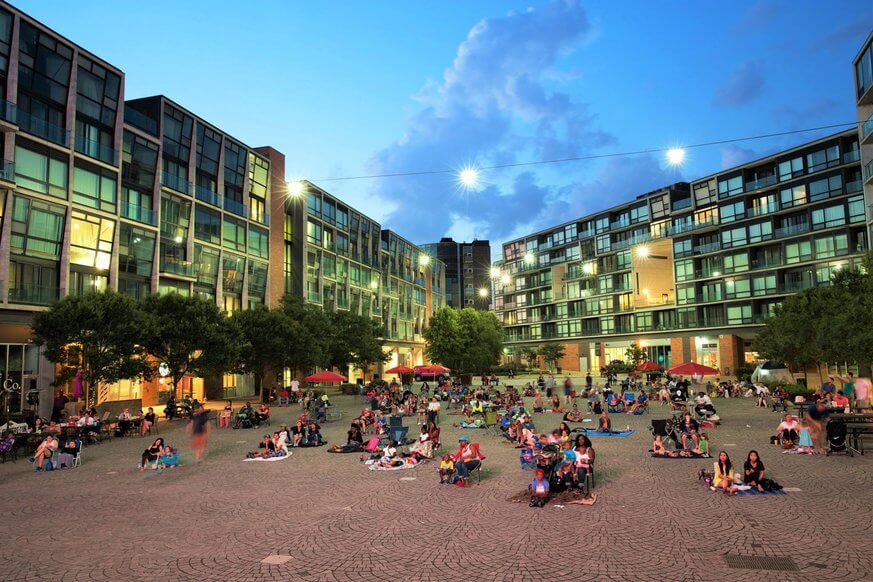 The Piazza at Schmidt's Commons has plenty of outdoor movies this September. | Provided