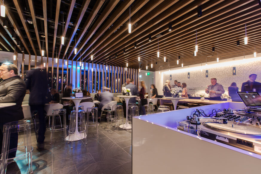 The new Centurion Lounge at Philadelphia International Airport has everything a traveler could want — including a complimentary bar. | American Express