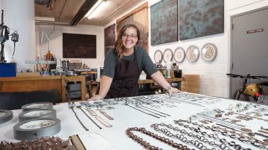 Artist Stacey Lee Weber is known for her work with metals and will be showcasing at the 2017 PMA Craft Show. | Provided