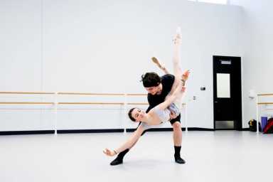 Sydney Dolan rehearses with Austin Eyler. | Vikki Sloviter
