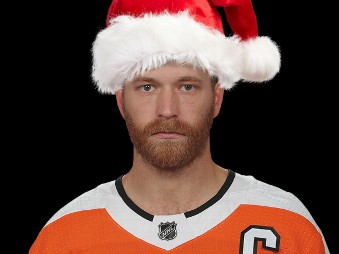 Time to hand out Christmas gifts to Flyers players