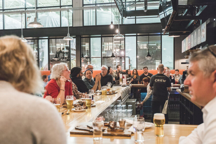 The Yards Brewery and Taproom is a great place to catch up with friends this holiday, whether you sit at the bar, one of the community tables or snag a booth. | Ben Lackey