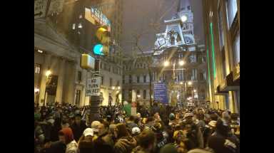 Philly ecstatic: thousands march celebrating Eagles’ Super Bowl win