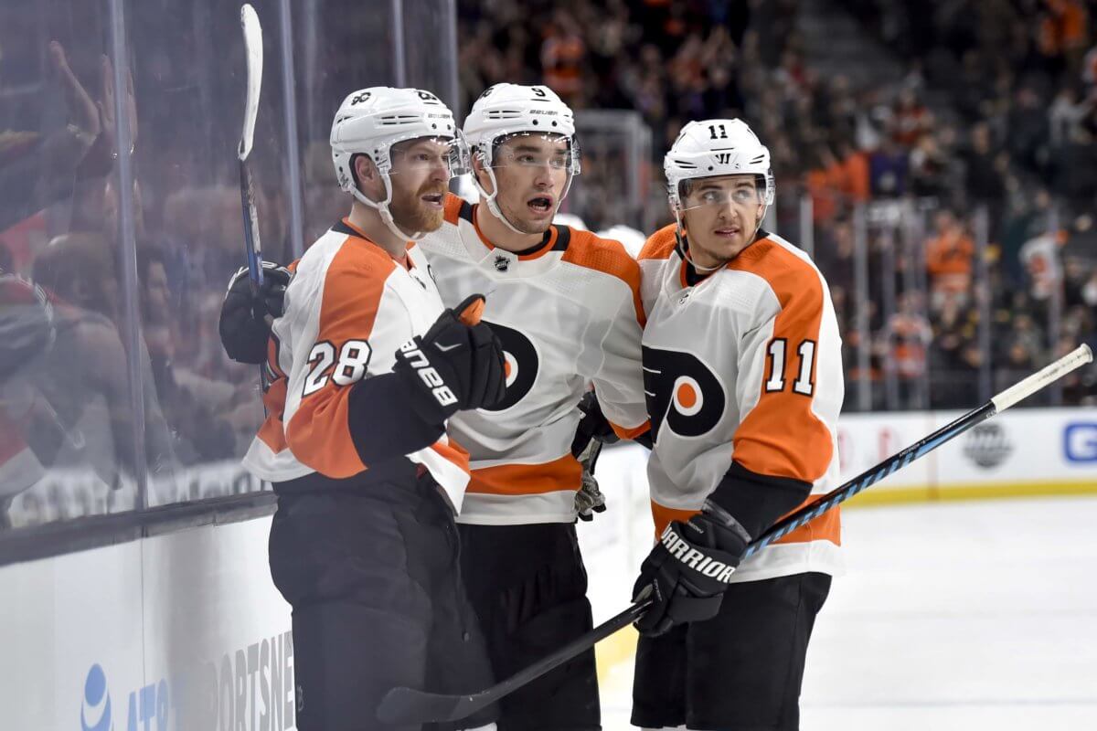 Flyers draw from 10-game losing streak in fall to break latest skid