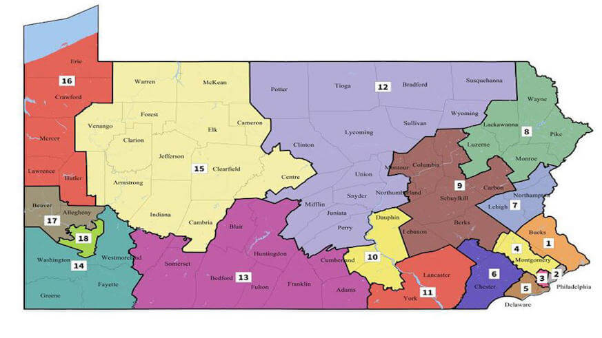 First primary since congressional redistricting in Pennsylvania