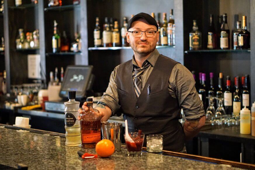 Nickolas Brozek crafted the cocktail at Jane G's for M. Night Shyamalan. | Provided