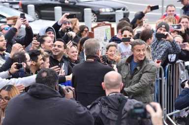 Sylvester Stallone stops by the Rocky Statue. | HughE Dillon