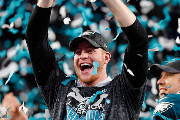 Carson Wentz gets spiritual in new book by Joshua Cooley. | Getty Images