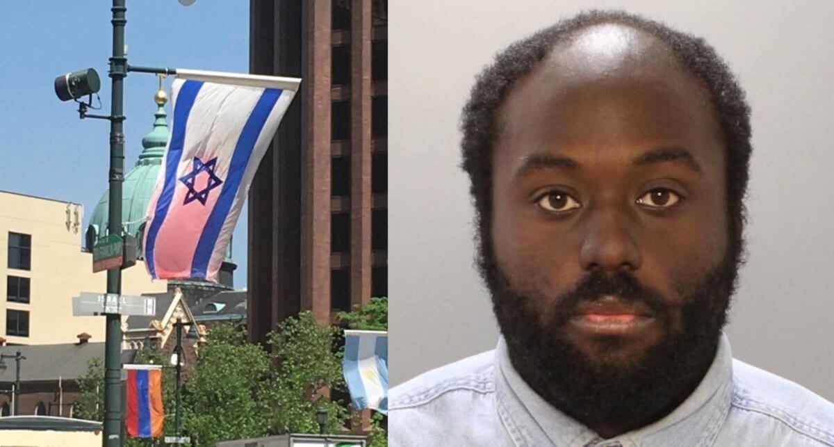 Man charged with vandalizing Israeli flag